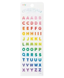 Ooly Stickiville Stickers Skinny Rainbow Letters - 2 Sheets
