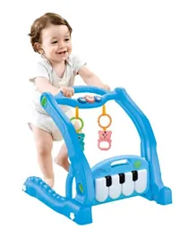 Qichunying toys 3 in 1 Multifunction Piano & Fitness Rack Walker For Children - Blue