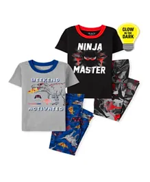 The Children's Place 2 Pack Ninja Dino Nightsuit - Multicolor