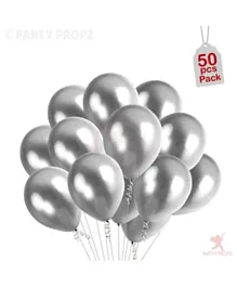 Party Propz Metallic Balloons Silver - Pack Of 50