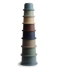 Mushie Stacking Cups Tower Toy - Forest