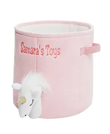 Little IA Unicorn Storage Knit Basket - Pink