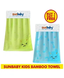 Sunbaby Kids Bamboo Towel Buy 1 Get 1 Free - Multicolour