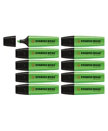 Stabilo Highlighter Boss Original Green - Pack Of 10