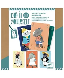 Djeco Do It Yourself Creature Chic Cards Game - White