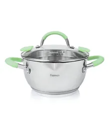 Fissman Charlotte Series Stockpot Stainless Steel With Clear Glass Lid - 2.5L