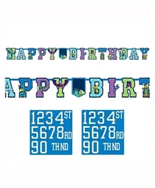 Party Centre Monsters University Add An Age Letter Banner - Blue