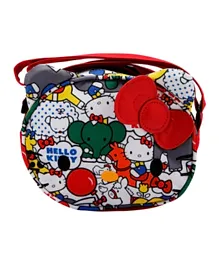Hello Kitty Zip Clouser Printed Shoulder Bag Multilogo - Red