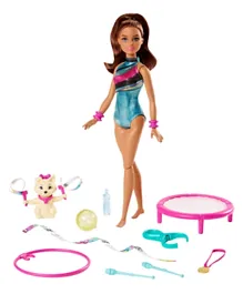 Barbie Dreamhouse (With Doll) Adventures Spin 'N Twirl Gymnast Doll And Accessories - Multicolour