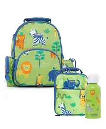 Penny Scallan Backpack Medium + Bento Cooler  lunch Bag + Stainless Steel Drink Bottle Wild Thing - 500mL - Wild Thing