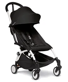 Babyzen YOYO- 2 Stroller - White Frame with Black Seat and Canopy