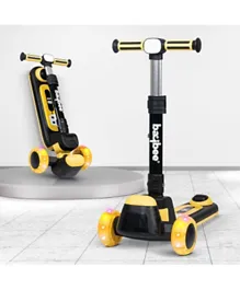 BAYBEE Kick Scooter for Kids - Yellow