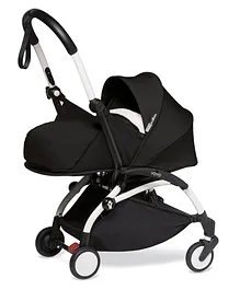 Babyzen YOYO- 2 Stroller - White Frame with Black New Born Nest