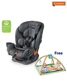 Chicco OneFit ClearTex All-in-One Car Seat - Slate + Chicco Magic Forest Relax & Play Gym - Multicolor (FREE)