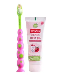 Babyhug Strawberry Flavoured Toothpaste and Tooth Brush Combo