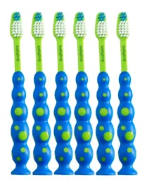 Babyhug Soft Bristle Toothbrush - Blue Pack of 6