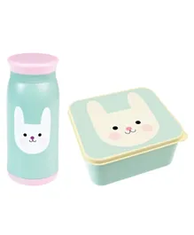 Rex London Bonnie The Bunny Lunch Box - Light Blue with Water Bottle