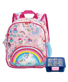 Floss and Rock Back Pack Rainbow Fairy - 11 Inches and Little Lunchbox Co Lunch Boxes & Bags