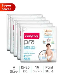 Babyhug Pro Bubble Care Premium Pant Style Diapers Size 6 - 75 Pieces