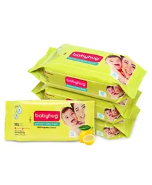 Babyhug Premium Baby Wipes - 80 Pieces Pack of 3 and Babyhug Premium Baby Lemon Wipes - 72 Pieces