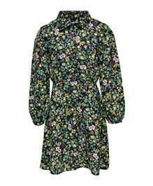 أونلي كيدز فستان بطبعة زهور  - متعدد الألوان