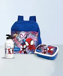 Essmak Personalized Backpack Set Spidey  Blue - 11 Inches