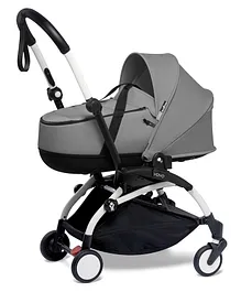 Babyzen YOYO2 Stroller - White Frame with Grey Bassinet