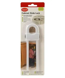 Clippasafe Cabinet Slide Lock - White