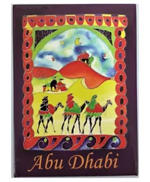 FLGT Blue Desert Artistic Silk Abu Dhabi Painting Magnet - Pack of 2