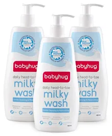 Babyhug Daily Head to Toe Milky Wash 400ml- Pack of 3