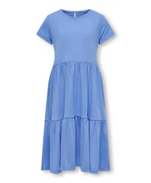 Only Kids Ruffled Bottom Dress - Blue