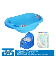 Sunbaby Bathtub Potty Seat Reusable Mat - Blue