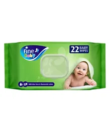 Fine Baby Wet Wipes with Aloe Vera & Chamomile Lotion - 22 Wipes