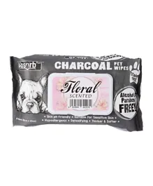 Absolute Holistic Pet Absorb Plus Charcoal Pet Wipes Floral - 80 sheets