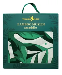 Tommy Lise Bamboo Muslin Swaddle - Roaming Mangrove