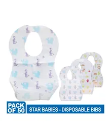 Star Babies Disposable Bibs - Pack of 50