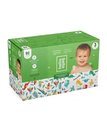 Hello Bello Club Box Diapers Parrots and Dinos Boy Size 3 - 92 Pieces