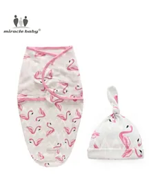 Miracle Flamingo Baby Swaddle Blanket Adjustable - Pack Of 2