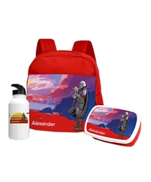 Essmak Star Wars Personalized Backpack Set Red - 11 Inches
