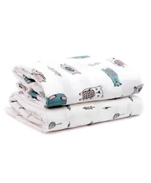 Purflo Breathable Muslin Square Set XL Woodland Stories - Pack of 2
