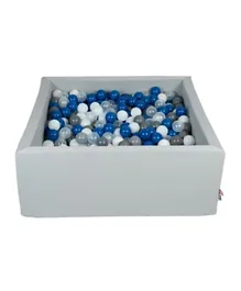 Ezzro Square Ball Pit With 400 Balls - Grey