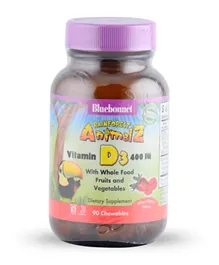 Blue Bonnet Super Earth Rainforest Animalz Vitamin D3 - 90 Chewable Tablets