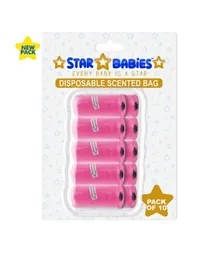 Star Babies Scented Bag Blister Pink - Pack of 10 (15 Each)