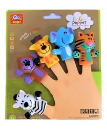 Toon Toyz Finger Puppets Jungle Animal Multicolor - Pack of 5