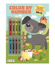 Bendon USA Color By Number with Crayons - 32 Pages