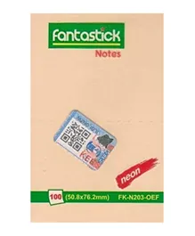 Fantastick Stick Notes Fluorescent Orange - Pack of 100