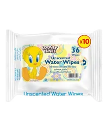 Warner Bros Tweety Water Wipes Pack of 10 - 360 Wipes