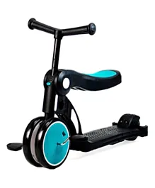 ASALVO Ride and Roll 6 in 1 Tricycle - Blue and Black