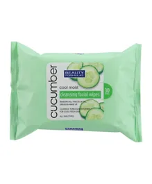 Beauty Formulas Cucumber Extract Facial Wipes - Pack of 30