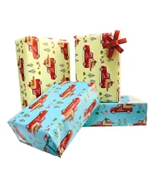 Highland Christmas Gift Wrapping Paper Decorations - 4 Pieces